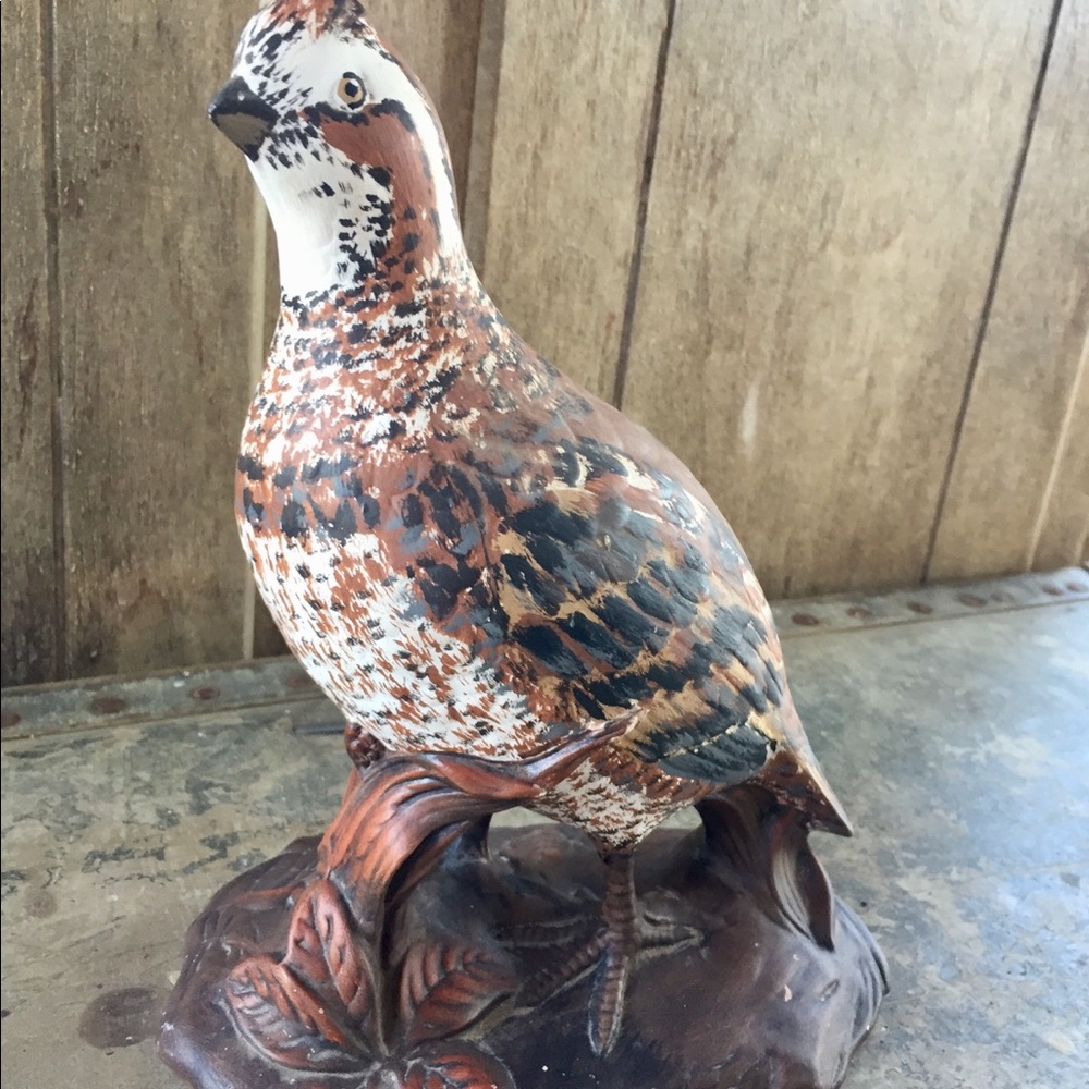 Mid Cent Ceramic Brown Quail - Large Figurine